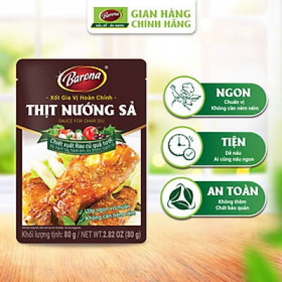 Xốt Gia Vị Hoàn Chỉnh BARONA - Thịt Nướng Sả 80g