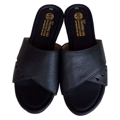 Dép nữ quai ngang 1 bản da bò đế đúc cao cấp Trường Hải QNN01263