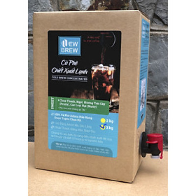 Cà phê chiết xuất lạnh New Brew, Cold Brew, pha sẵn NewBrew SWEET, hộp 3 Kg