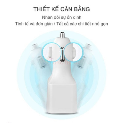 Cốc sạc xe hơi Bagi QC 3.0 3.1A 3USB CC-S80 - Hàng chính hãng