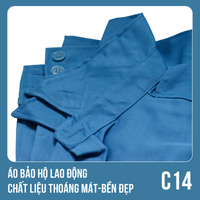 Áo bảo hộ lao động, chất liệu thoáng mát, bền đẹp - Mã C14