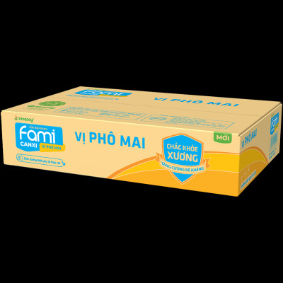 Thùng Sữa đậu nành Vinasoy Fami Canxi vị Phô Mai ( 200ml x 36 Hộp )