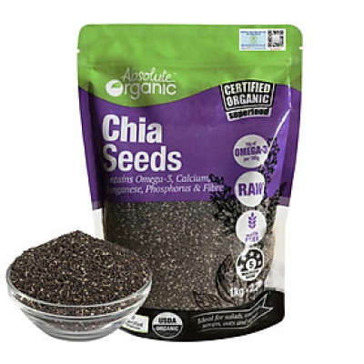 Hạt Chia Úc Tím Absolute Organic Chia Seeds 1Kg