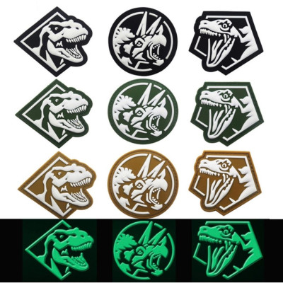 Patch_miếng dán PVC velcro dạ quang khủng long