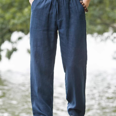 quần nam đũi linen đi biển