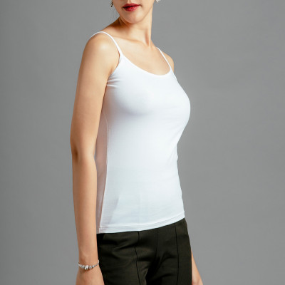 Áo Thun Ôm Hai Dây Camisole Thời trang thiết kế Hity TOP097 (Trắng Kim Cương)