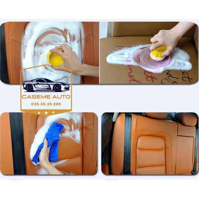 Chai Xịt Bọt Đa Năng Vệ Sinh Ghế Da Nội Thất Ô Tô, Nội Thất Gia Đình Foam Cleaner Màu Vàng Camel Cao Cấp - Hàng Nhập Khẩu