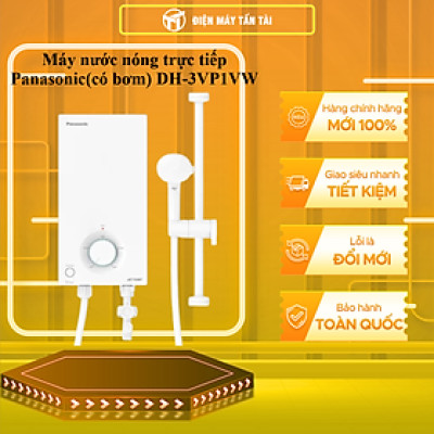 Máy nước nóng trực tiếp Panasonic (có bơm) DH-3VP1VW mẫu mới - HÀNG CHÍNH HÃNG - CHỈ GIAO HCM