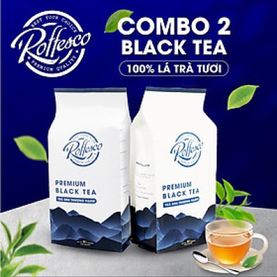 Combo 2 Trà Đen ROFFESCO PREMIUM BLACK TEA Hương Vị Dịu Nhẹ Hậu Ngọt Túi 400g