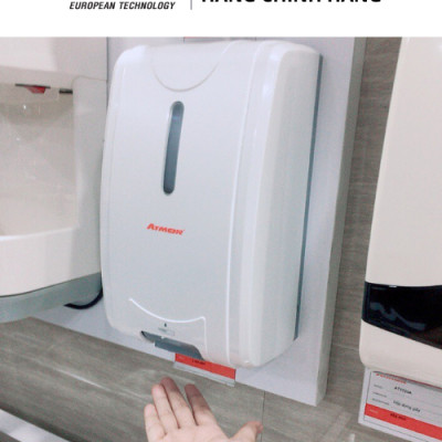 Máy Xịt Cồn Y Tế Cảm Ứng ATMOR AT-007R (Treo Tường Dùng Điện) HÀNG CHÍNH HÃNG