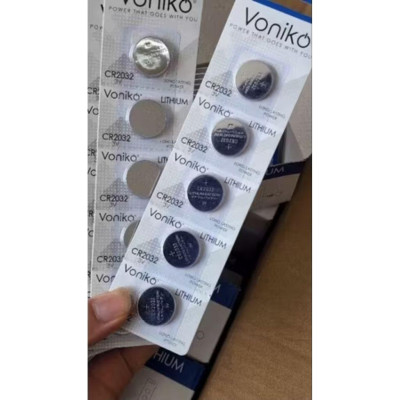 Vỉ 5 pin cúc áo CR2032 Voniko Zin New Hãng Cam Kết