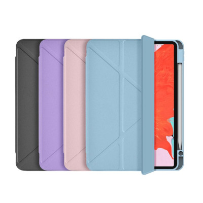 Bao Da Cho ipad Pro 11 inch M4 2024 hiệu WIWU Defender Protective Case 5 Kiểu Gấp Chân Đế, có khay bút sạc trực tiếp bút trên khay, chống sốc chống bẩn - Hàng chính hãng