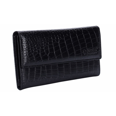 Bóp da nữ vân cá sấu nhỏ 3 gấp lửng nhiều màu Huy Hoàng HP3148-49-50