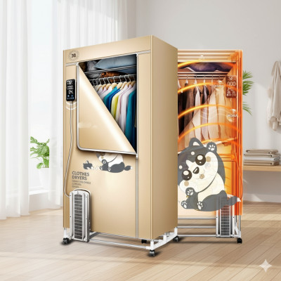 Tủ Sấy Quần Áo Cao Cấp SOWUN SW869S Hàng Chính Hãng, Cảm Ứng 1 Chạm, Công Nghệ Ion Âm Khử Khuẩn Và Sấy Tối Đa 30kg Quần Áo