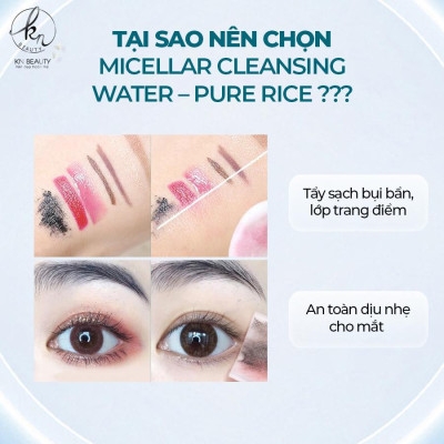 NƯỚC TẨY TRANG GẠO MICELLAR CLEANSING WATER KN BEAUTY– PURE RICE 120ML