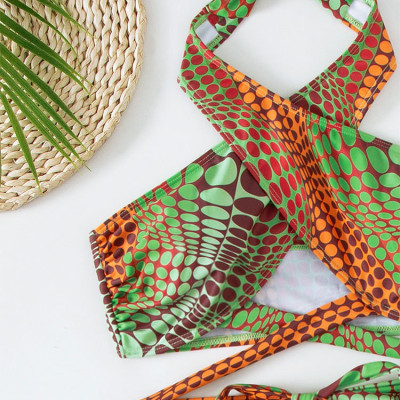 Bikini đi biển da rắn có mút ngực