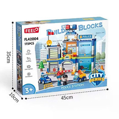 FEELO - 42004 - Lắp Ráp Đồn Cảnh Sát Cao Tầng (175 Chi Tiết)