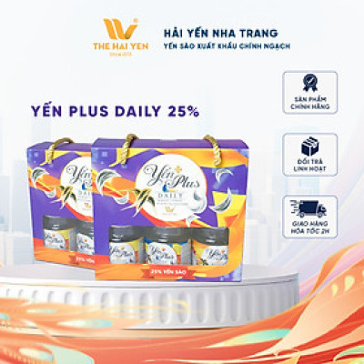 Yến hũ dinh dưỡng hàng ngày – Yến Plus Daily 25% Lốc 5+1