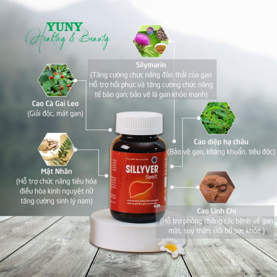 2 Hộp Viên Uống Sillyver Spect Hộp 30 Viên Giúp Hỗ Trợ Bảo Vệ Gan, Tăng Cường Chức Năng Giải Độc Gan
