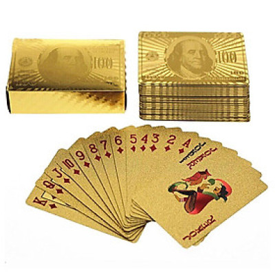 BỘ BÀI TÂY MẠ VÀNG 24K 52 LÁ CỰC ĐẸP