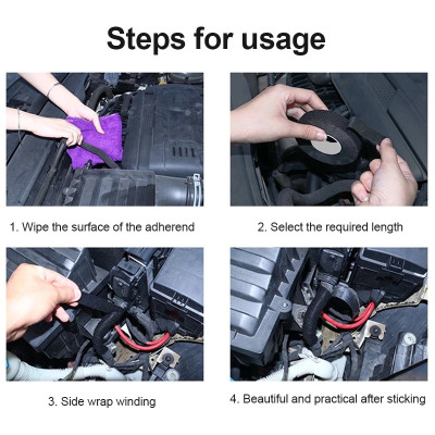 Băng dính vải chịu nhiệt dùng quấn dây điện ô tô, bọc cáp màn hình laptop