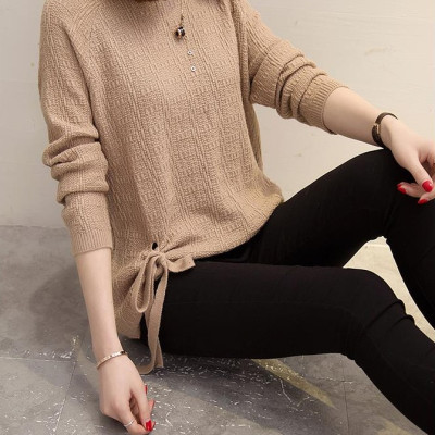 Áo len nữ dài tay phối dây bên hông xinh xắn 16