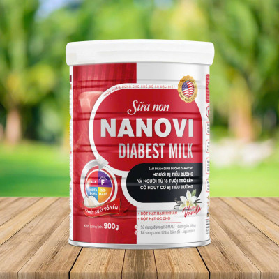 COMBO Mua 2 Tặng 1 Sữa non Nanovi Diabest 900g - Chuyên Biệt Dành Cho Người Tiểu Đường và tặng kèm 1 hộp Thực Dưỡng 900g
