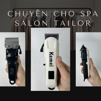 Tông đơ cắt tóc KEMEI KM-809A có màn hình hiển thị pin, nhiều cữ linh hoạt, lưỡi sắc, pin bền