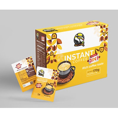 Cà phê hòa tan 3in1_Hộp giấy 10 gói*1.7g/gói