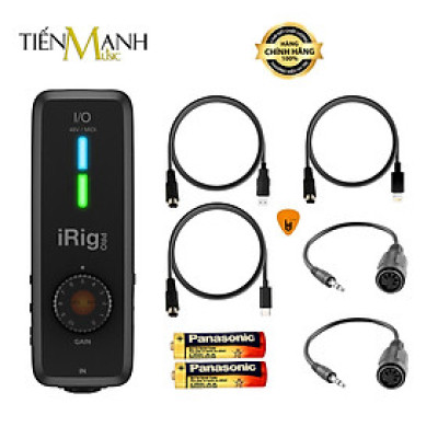 Thiết Bị Thu Âm Và Livestream iRig Pro I/O IK Multimedia Live Điện Thoại Nối Guitar Pickup Soundcard Hàng Chính Hãng