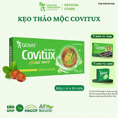 Kẹo thảo mộc Covitux (hộp 10 viên) - Genat