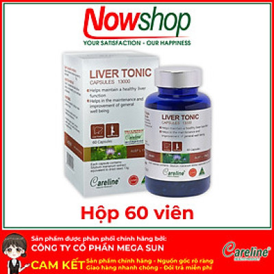 Liver Tonic 13000mg Careline hộp 60 viên cải thiện chức năng gan giúp giải độc mát gan hạ men gan