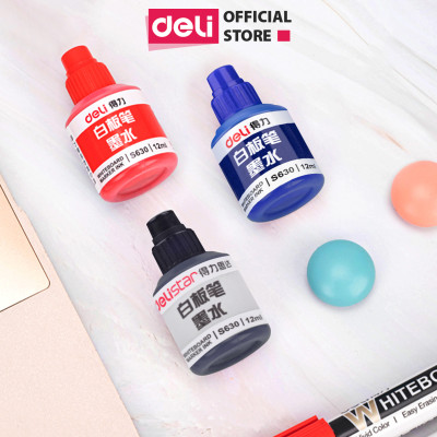 Mực Bút Lông Dầu Chính Hãng Deli - 3 Màu Mực - Dung Tích Lớn - Tiết Kiệm, Dễ Dàng Thay Thế - S630