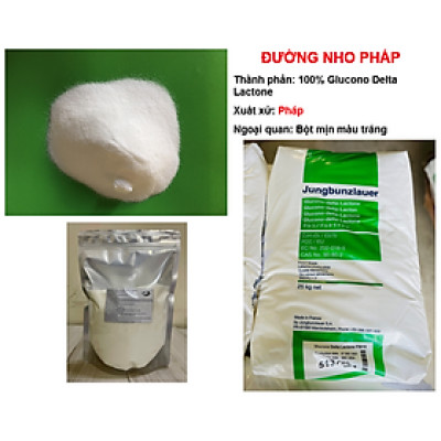 25kg đường nho Pháp tạo đông tào phớ đậu hũ ngon béo Glucono Delta Lactone