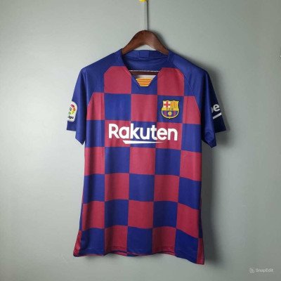 Áo Bóng Đá Retro Barcelona 2019 - Sân Nhà bản cao cấp vải Cotton Polyester