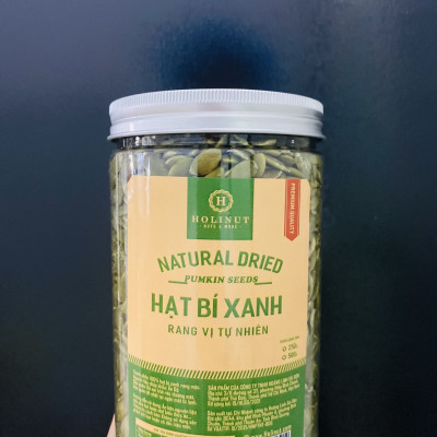 Hạt bí xanh tách vỏ Xuất xứ Ấn độ Thương Hiệu HOLINUT /đóng gói 500gr - 250gr
