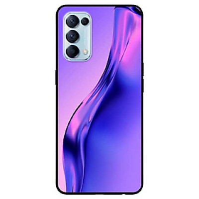 Ốp lưng dành cho Oppo Reno 5 mẫu Đường Cong Tím Xanh