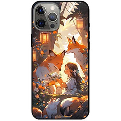 Ốp lưng cho IPhone 12 - 12 Pro - 12 Pro Max - 13 Mini - 13 - 13 Pro - 13 Pro Max - Cô Gái Và Cáo - Hàng Chính Hãng