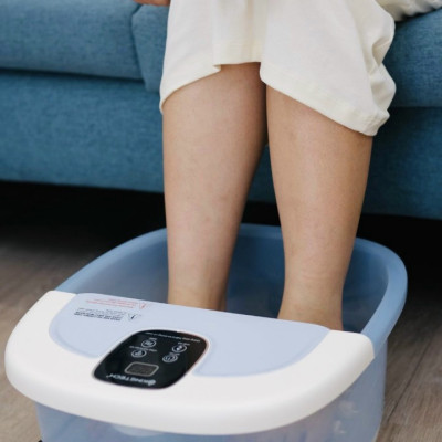 Bồn Ngâm Chân Massage KingTech BM-400 - Tính Năng Làm Nóng Nhanh Kiểm Soát Nhiệt Độ, Sục Khí, Con Lăn Mát-Xa - Giúp Làm Dịu, Thư Giãn Đôi Chân Tại Nhà - Quà Tặng Tuyệt Vời Cho Bố Mẹ, Ông Bà, Người Thân