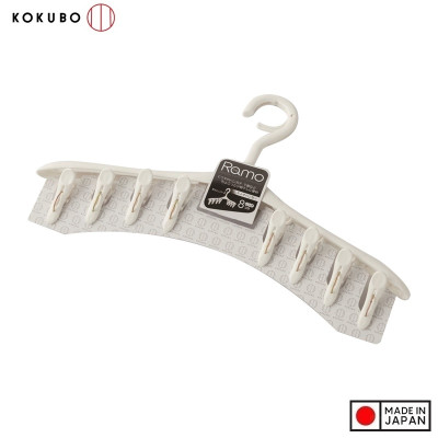 Móc phơi quần áo 8 kẹp Kokubo Ramo - Hàng nội địa Nhật Bản