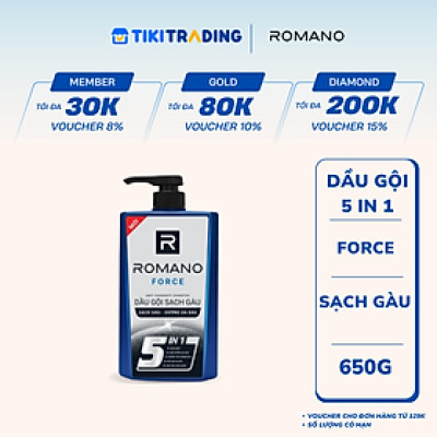 Dầu Gội sạch gàu Romano Force - 610g