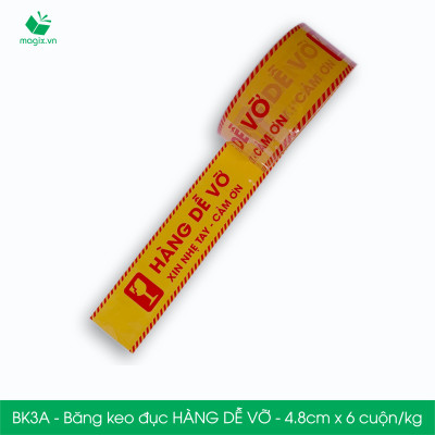 BK3A - Băng keo đục HÀNG DỄ VỠ - Băng dính NIÊM PHONG - 3 cuộn