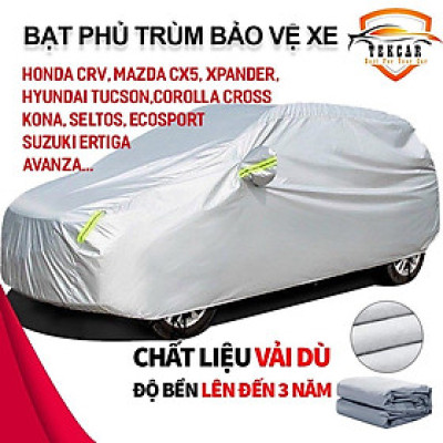  Bạt vải dù oxford bảo vệ xe ô tô từ 4- 7 chỗ phủ trùm kín cao cấp , áo trùm oto, xe bán tải, xe sedan, hatchback  