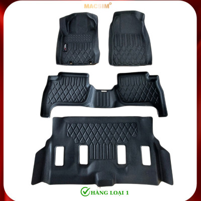 Thảm lót sàn sd Toyota Rush 2017 - nay Nhãn hiệu Macsim chất liệu nhựa TPE cao cấp màu đen