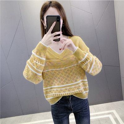 Áo Len Nữ Thu Đông Form Rộng Cổ tim Phong Cách Hàn Quốc Haint Boutique AL51