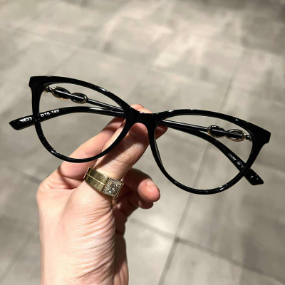 Kính Mắt mèo gọng xoắn sang chảnh thời trang Ulzzang Hàn Quốc