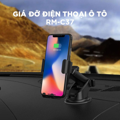 Gá Đỡ Điện Thoại Kiêm Sạc Không Dây REMAX RM-C37 - Hàng Chính Hãng