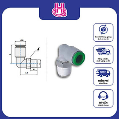 Đầu nối ống chữ L khí nén Pneumax series ART.T22C - hàng chính hãng