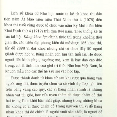 Việt Nam Đất Nước-Con Người - Những Bảng Nhãn Trong Lịch Sử Việt Nam (Tái Bản 2023)