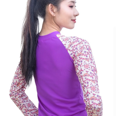 Bộ đồ bơi nữ tay dài LMcation Quinn- Tím thổ cẩm